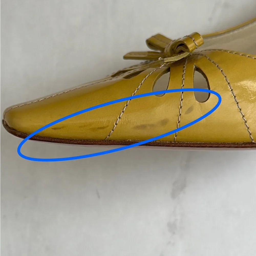 Miu Miu Patent Leather Heels Yellow